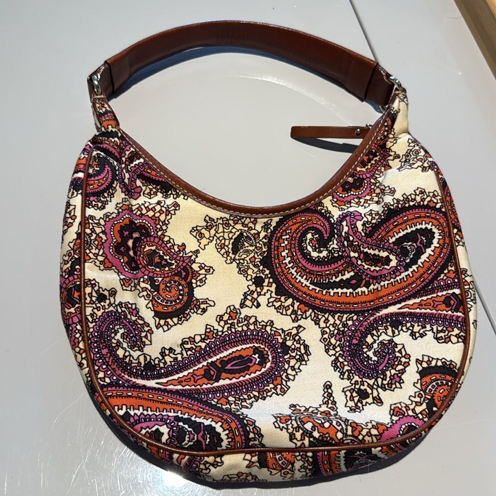 Kate Spade Vintage Paisley Floral Small Zippered Hobo Bag - Picture 5 of 9